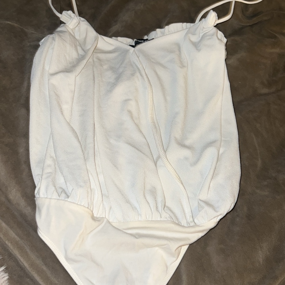 Express Women's Cream Bodysuit